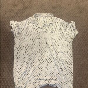 Rhoback White Polo with dog paws print